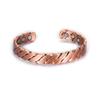 Vinterly Pure Copper Bracelets Twisted Handmade Braided 12mm Adjustable Bangles Health Energy High Magnet Jewelry Resizable Cuff