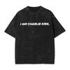 Herren You Cant Silence Us All I Am Charlie Kirk Ausgewaschen T-Shirts Sommer Kurzarm T-Shirts Rundhals Hip Hop Freizeit T-Shirt Sommer