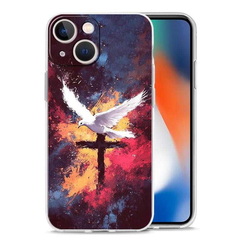 Phone Case For iPhone 17 Cases iPhone Air 16 15 12 13 14 Pro Max 7 8 Plus 16Pro iPhone11 Cover Bible Jesus Christ Cross