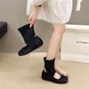 Koreanische Nischen-Ballett-Cool-Boots Damen 2025 Sommer neue runde Zehen Schleife kurze Stiefel hohle Western-Pile-Stiefel