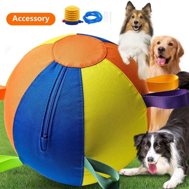 Dog Herding Ball Cover Interactive Inflatable Toy For Dog Encouraging Exercise and Outdoor Game Fun Bouncy Toy
