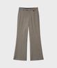 NOIRER Pinstripe Flare Slacks (Khaki Beige)