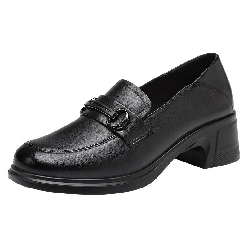 Red Dragonfly Women s Soft Leather Mid-Heel Loafers EU 38 чёрный