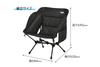 Captain Stag (CAPTAIN STAG) Trekker Outdoor Chair, Cushion Light Chair with Side Pockets and Storage Bag, Black, UC-1905