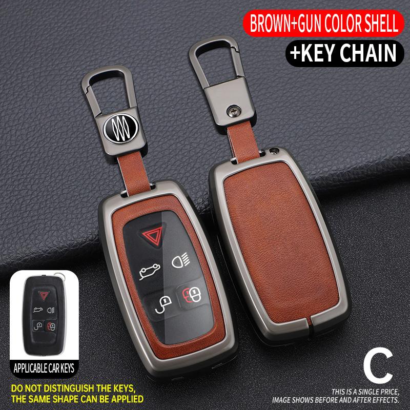 Coque de Clé Intelligente de Voiture Décorative Pour Land Rover Sport Freelander Discovery 4 Range Rover Sport Lr4 2010 2011 2012 brown