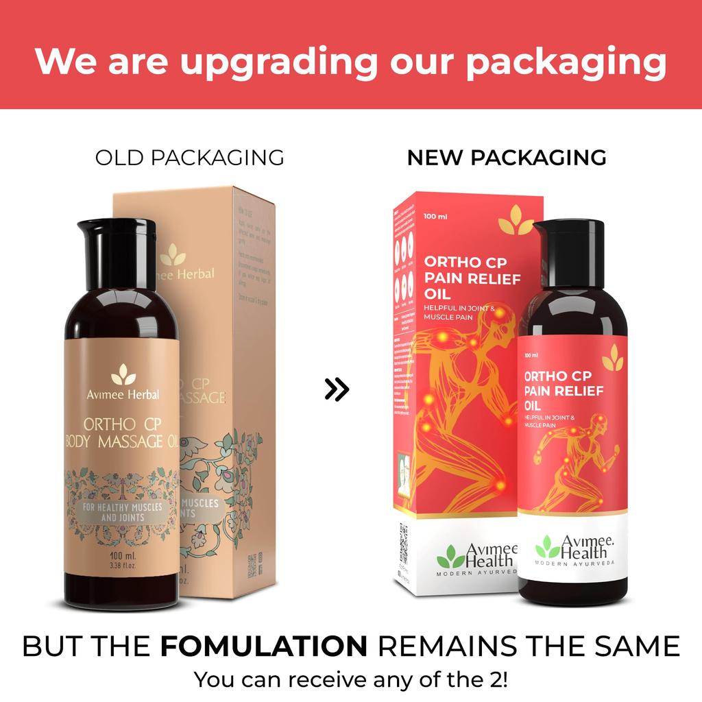 Avimee Herbal Ortho CP Body Massage Oil | Helps Relieve All Types of Joint & Nerve Pain | With Castor Oil, Gaultheria Oil, Eucalyptus Oil, Arnica