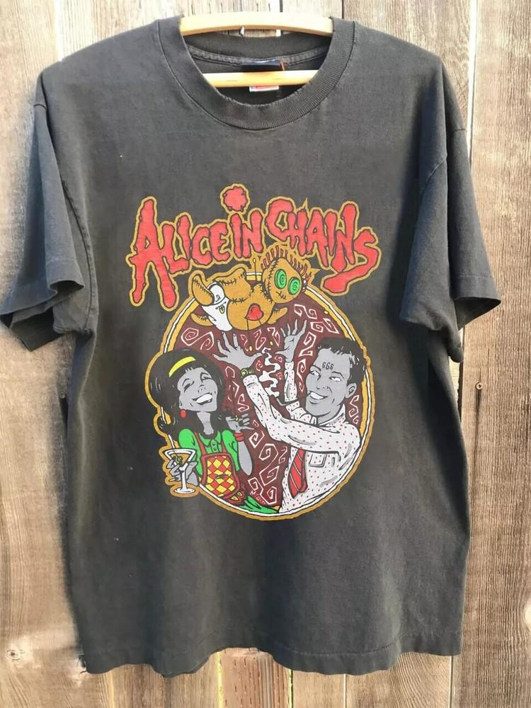 Vintage 1996 Alice In Chains Band Charcoal Color Unisex Tshirt Reprint S-5XL Unisex T-Shirt XXXXL