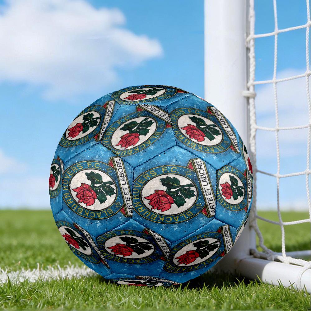 Rovers Crest Football Club Printed Size 5 Soccer Balls, High-Quality, Anti-Slip, Protective Football, A Unique Gift , Birthdays, Christmas Gifts