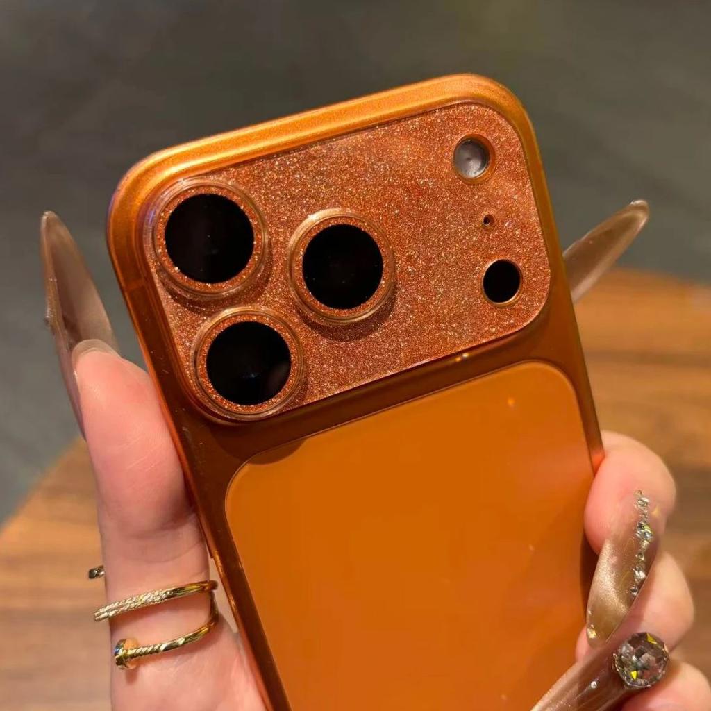 Glitter Rainbow Laser Aurora Lens Glass 9H Film On For iPhone 17 16 15 14 Pro Max Plus HD Camera Anti-scratch Protect Cap Cover