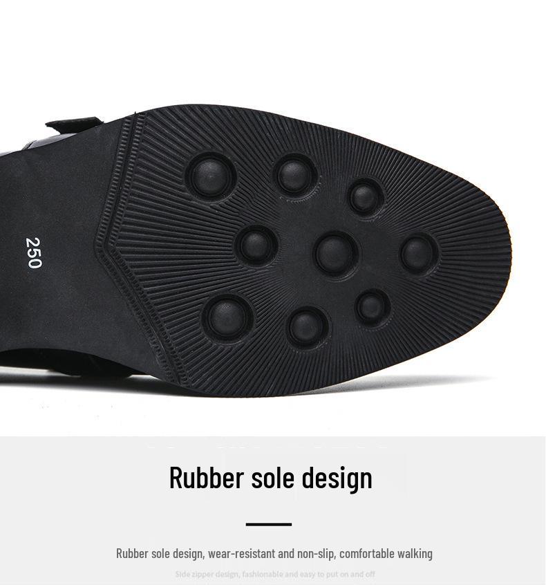 Men's Retro Tassel Loafers: Cross Buckle Slip-On British-Style Leather Shoes