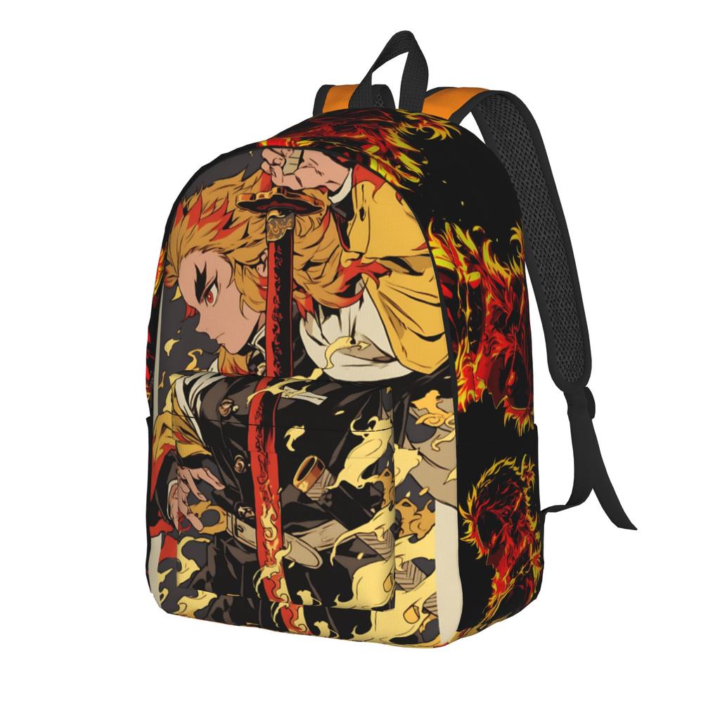 Fashion Demon Slayer Backpack Shounen Manga Mochilas Cool School Sturdy Shoulder Rucksack