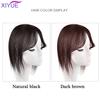 Long Bangs Clip In on Front Hair Bang Side Fringe Hair Extension Natural Synthetic Bangs Hair Women Bangs Synthetic Hair Pieces