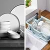 Kitchen Drainage Rack Drainer Board Countertop Utensils Plates Chopsticks Bowls Spoons Storage Dish Drying Rack