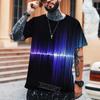 Sommer Männer T-Shirt Stil EKG Rot 3D Druck T-shirt Oansatz Hohe qualität