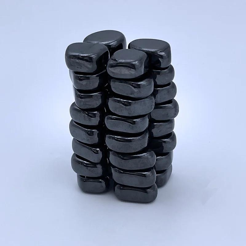 20Pcs Match Color Rope Fridge Magnetic Stone Set Diy Photo Wall Irregular Black Lodestone Family Magnet Pushpin Multi Functional