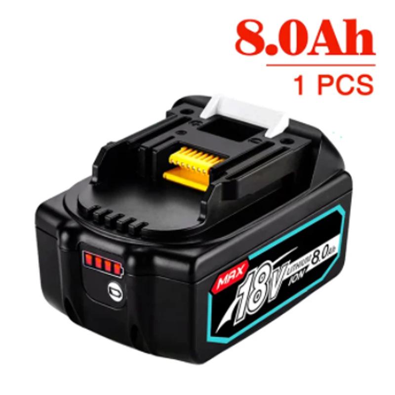 18V 8000mAh Lithium-Ion Replacement Battery for Makita BL1860B Power Tools