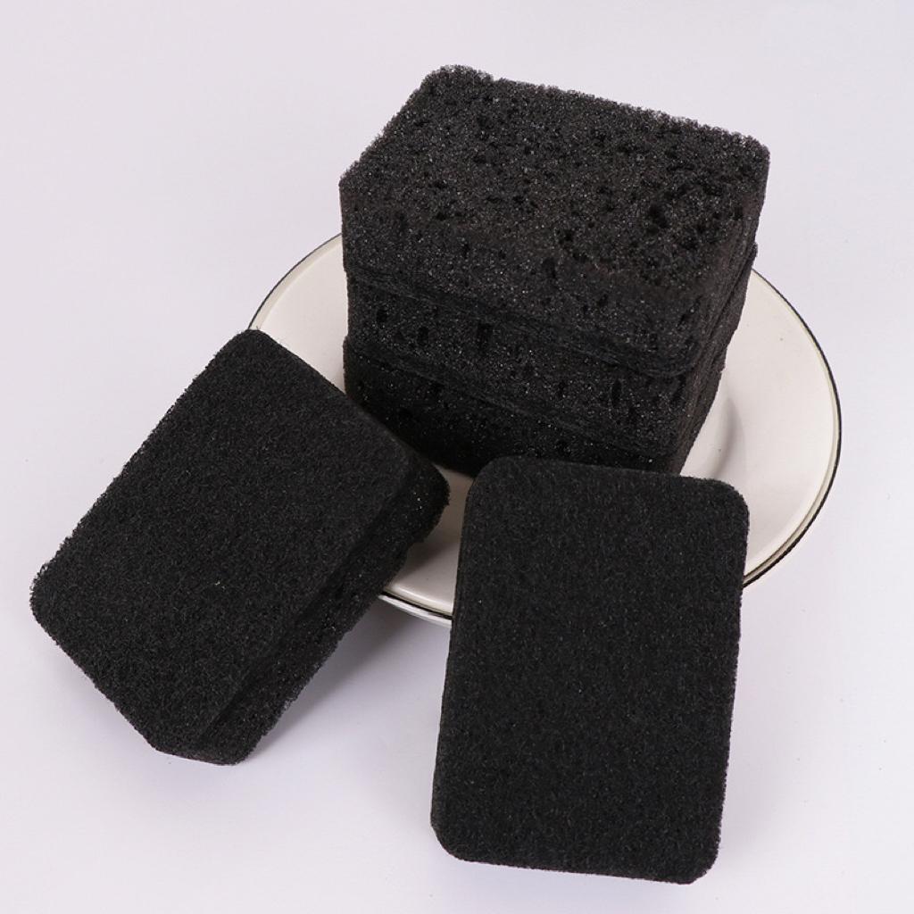 10/5pcs Durable Polyurethane Cleaning Sponges – Versatile Scrubbing Pads for Kitchen, Bathroom, Bedroom, Walls – Black Algae