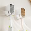 Wall Mounted Storage Rack Dustproof Waterproof Toothbrush Storage Rack Non Perforated Wall Storage Rack Home Storage Supplies