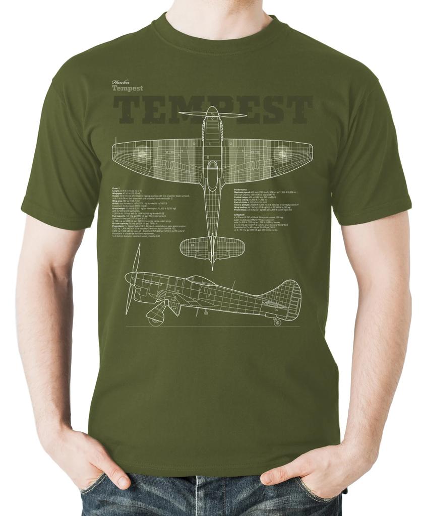Aviation themed Hawker Tempest TShirt Summer Cotton ONeck Short Sleeve Mens T Shirt New S3XL