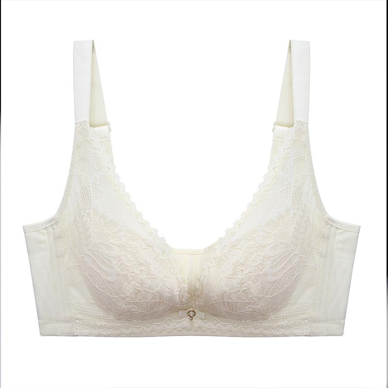 Adjustable Underwear Women's Lace Bra Large Breasts and Side Breasts with Steel Rings High-end Comfortable Push-up Bra