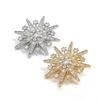 Gege Eight-Pointed Star Rhinestone Brooch: European & American Style Snowflake Pin