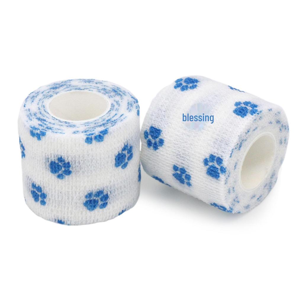 Self-Adhesive Pet Bandage: Hand-torn, Non-woven, Light, and Breathable Protection for Dogs and Cats Against Dirt Outdoors.