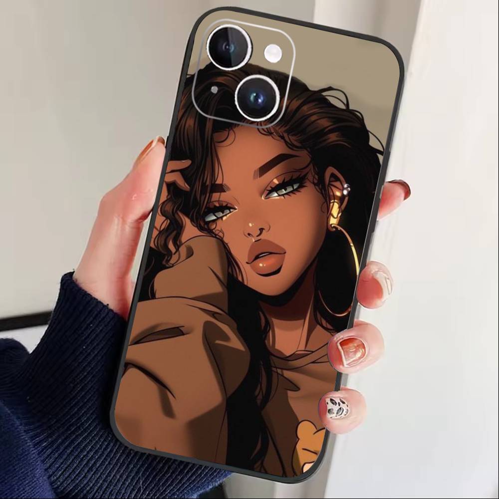 T-Rapunzel Princess Phone Case For iPhone 17 16 15 14 13 12 Max Plus Silicone Black Cover