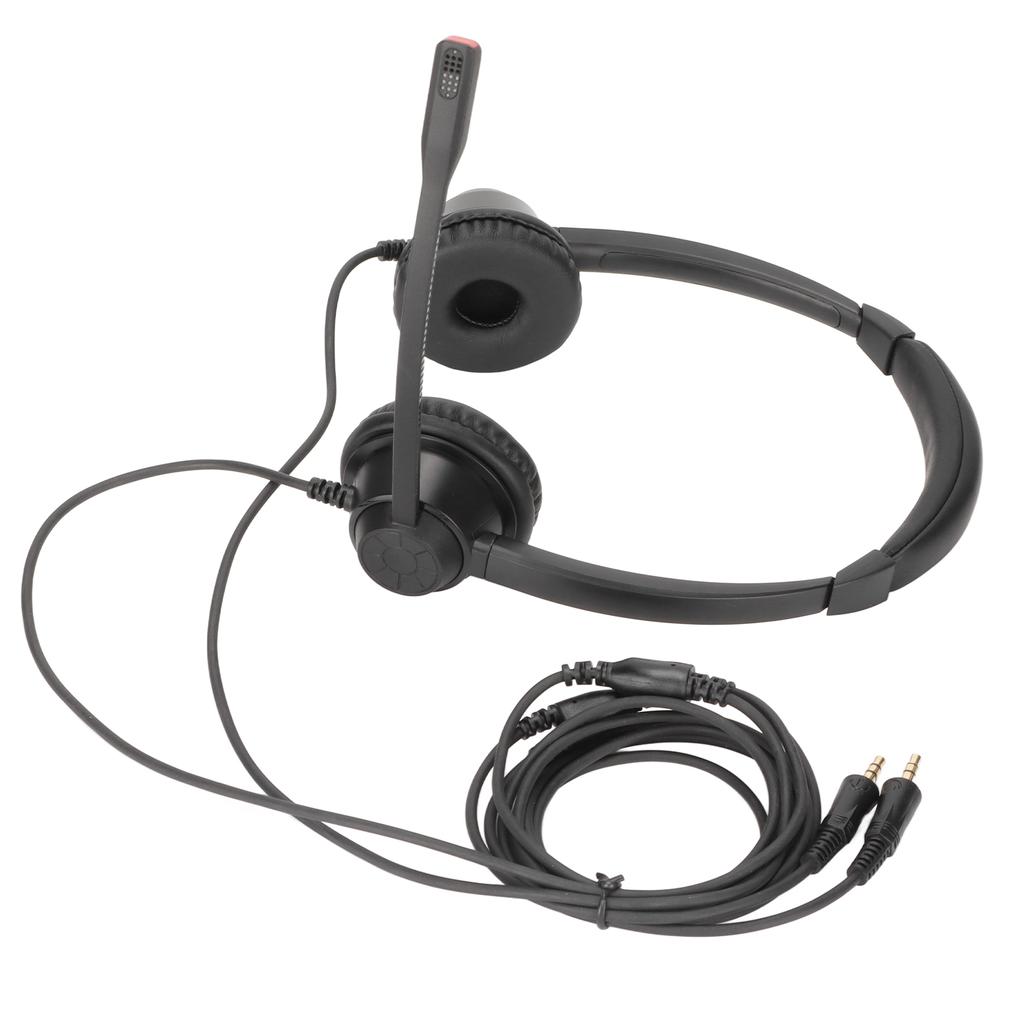 H390DPC Binaural Customer Service Headphones Ultra Light Noise Reduction Business Headset for Office Customer Service