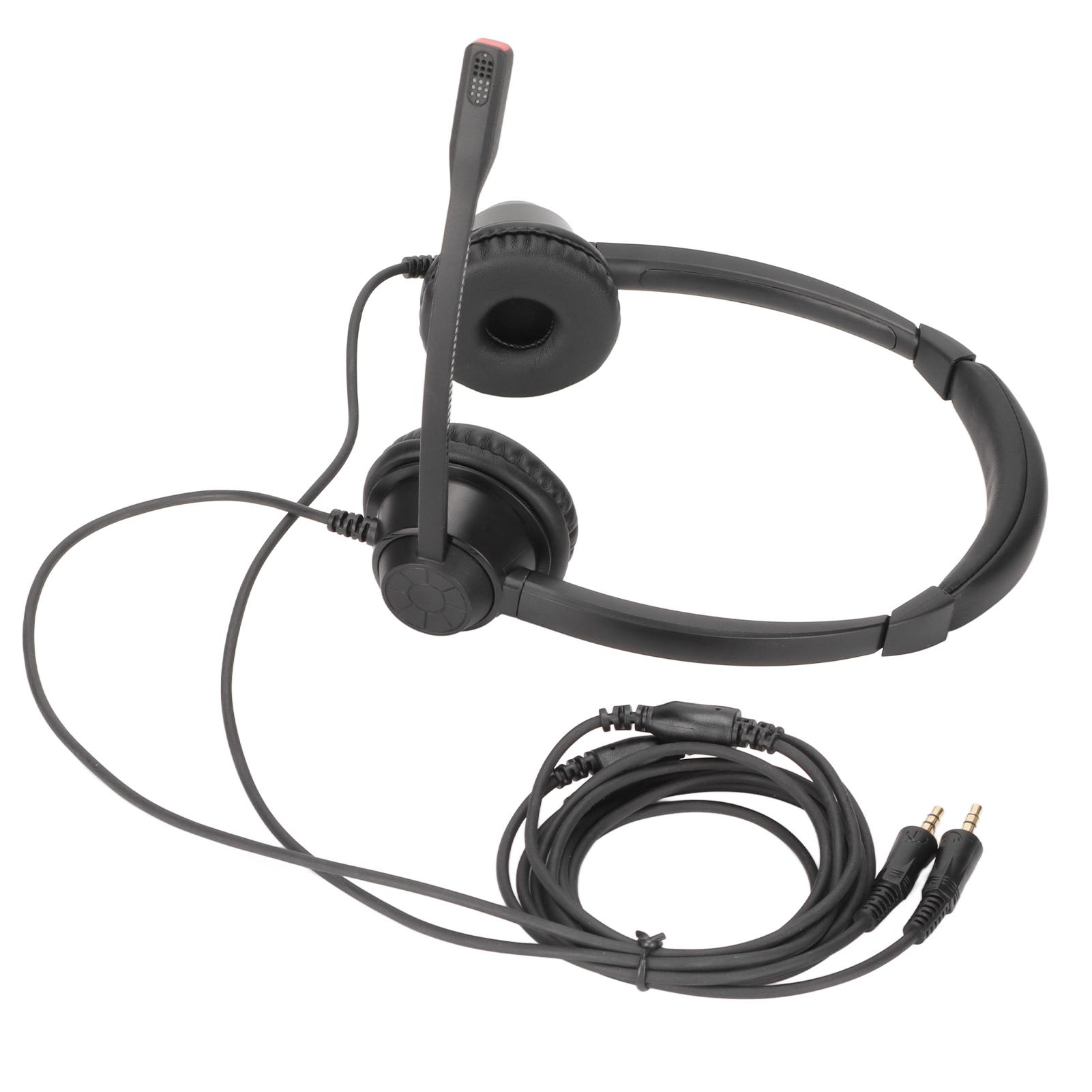 

H390DPC Binaural Customer Service Headphones Ultra Light Noise Reduction Business Headset for Office Customer Service