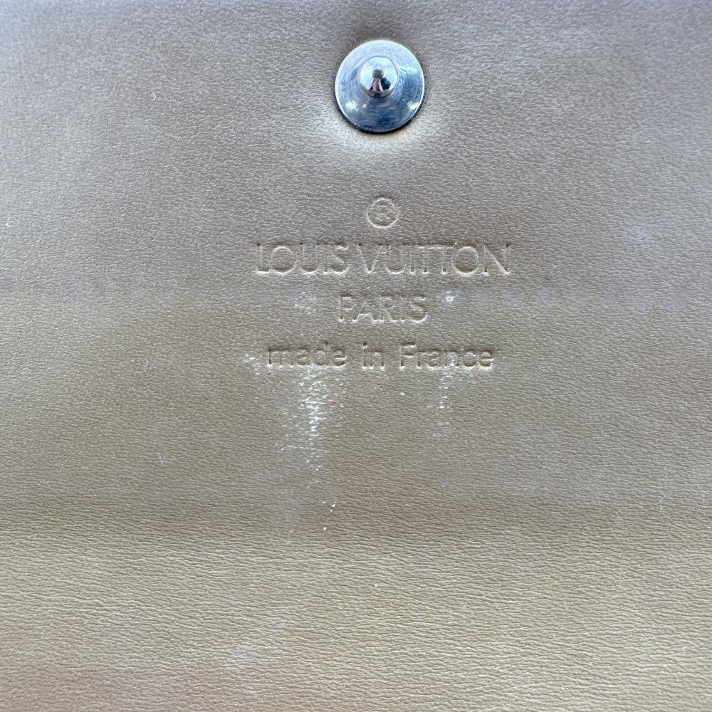 LOUIS VUITTON Monogram mat leather Portefeiulle Sarah Purse beige leather Used