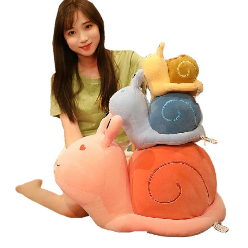 1pc 20cm-30cm Colourful Snails Plush Toy Stuffed Animals Cartoon Snail Soft Baby Cuddly Doll Pillow Toys Birthday Xmas Gift