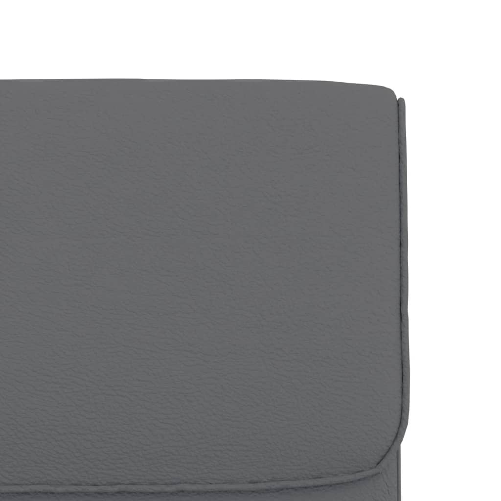 Lounge Chair Gray 55 x 64 x 80 cm Faux Leather