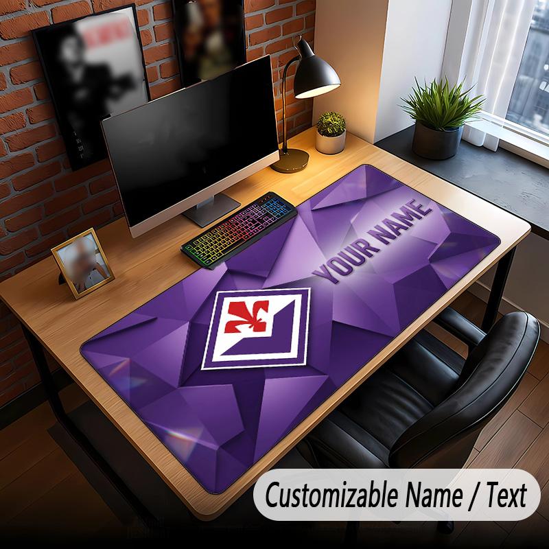 Large Mouse Pad Fiorentina FC Print Custom Name Text Desk Mat for Office Gaming