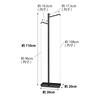 Yamazaki Tower Hanging Umbrella Stand, Black, Approx. W30 x D20 x H110cm, Slim, Easy-Drying Umbrella Stand, 4517