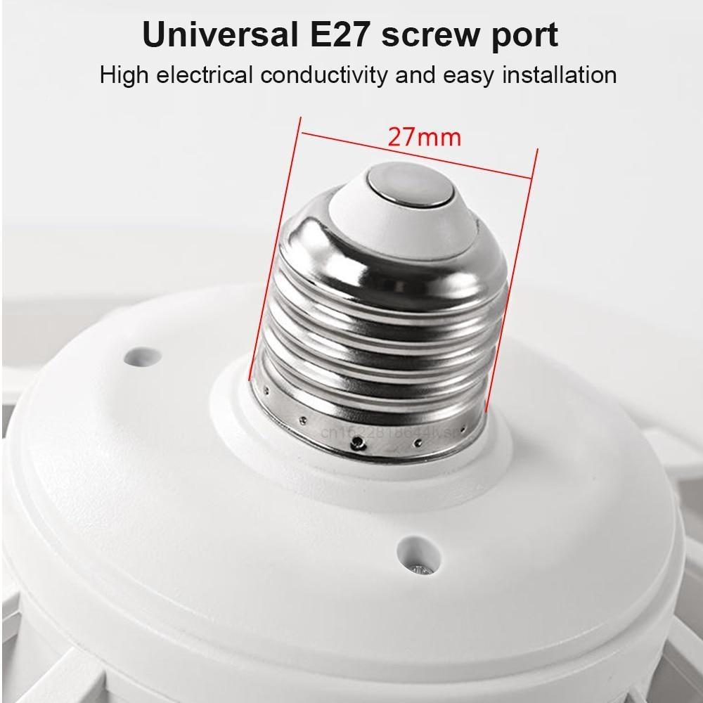 1PC E27 Ceiling Fans Light with Remote Control Light 30W LED Lamp Fan Universal Smart Silent Ceiling Fan Light for Sitting Room