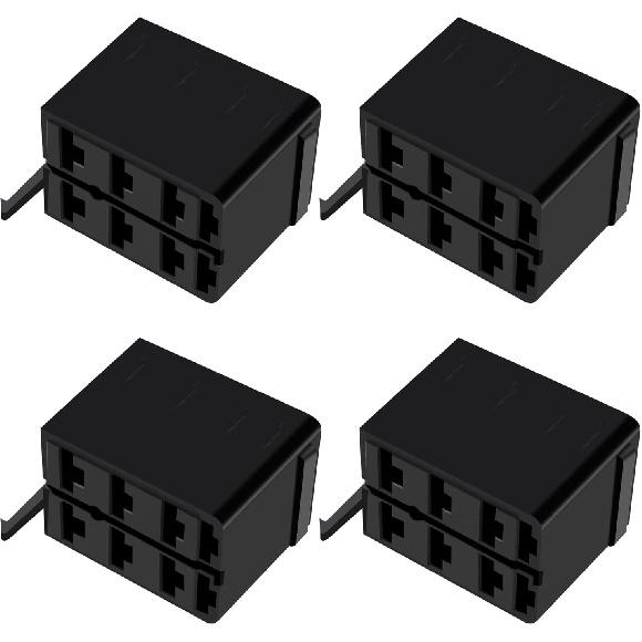 GI1407 Lot/Sets 6.3mm 14-16AWG Female Gold Spade Terminal Connector + Rocker Switch Plug Connect Box Socket ARB Carling (4 Sets)