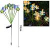6/8 Head Solar Fiber Optic Flower Light Realistic Decorative Lighting Outdoor Solar LED Light Colored Solar Powered