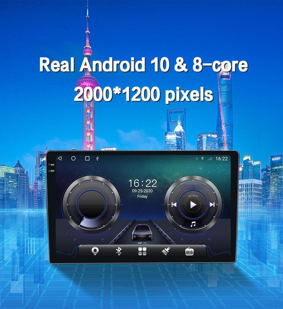Cross-Border QLED 9.5/10.36-Inch Large Screen Navigation & Bluetooth Wireless CarPlay Android System