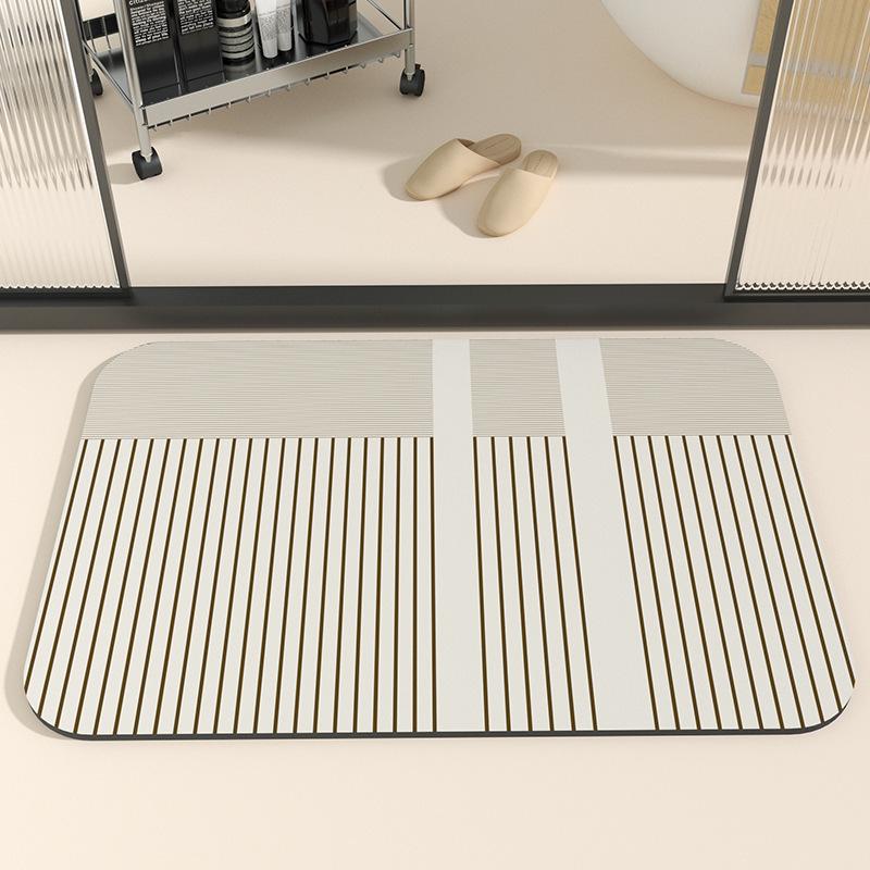 Geometric Diatom Mud Bathroom Mat - Dirt & Wear Resistant, Easy-to-Clean, In Stock