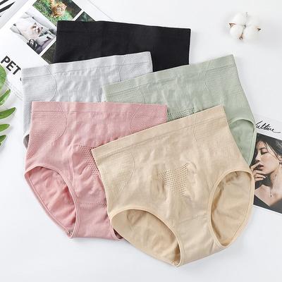 Intimo contenitivo da donna, a vita alta, cavallo in puro cotone, antibatterico, sollevamento glutei, modellante vita, modellante post-parto, slip triangolari da donna