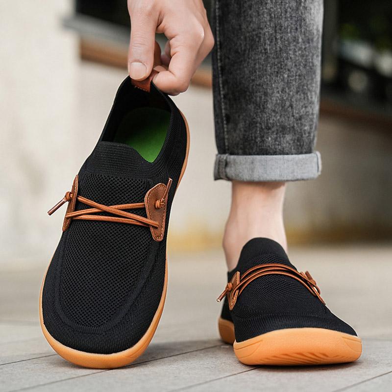Men's Wide Toe Walking Sneakers Comfortable Lightweight Casual Running Sneakers 2025 Summer Non-Slip Minimalist Walking Shoes