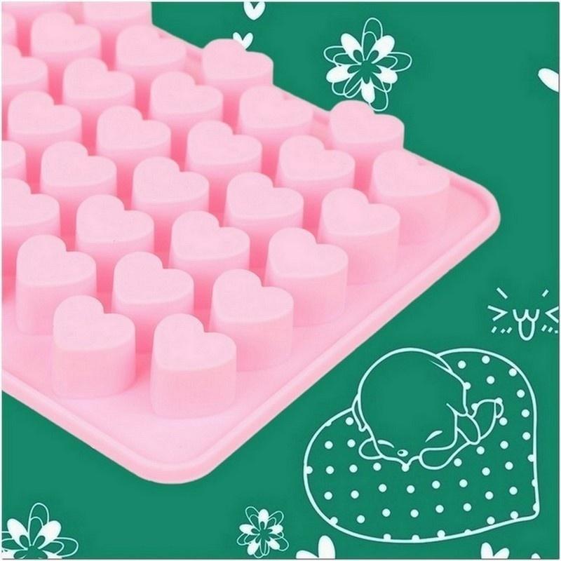 Attractive Design Silicone Heart Cake Chocolate Cookies Baking Mould Ice Cube Soap Mold AU21