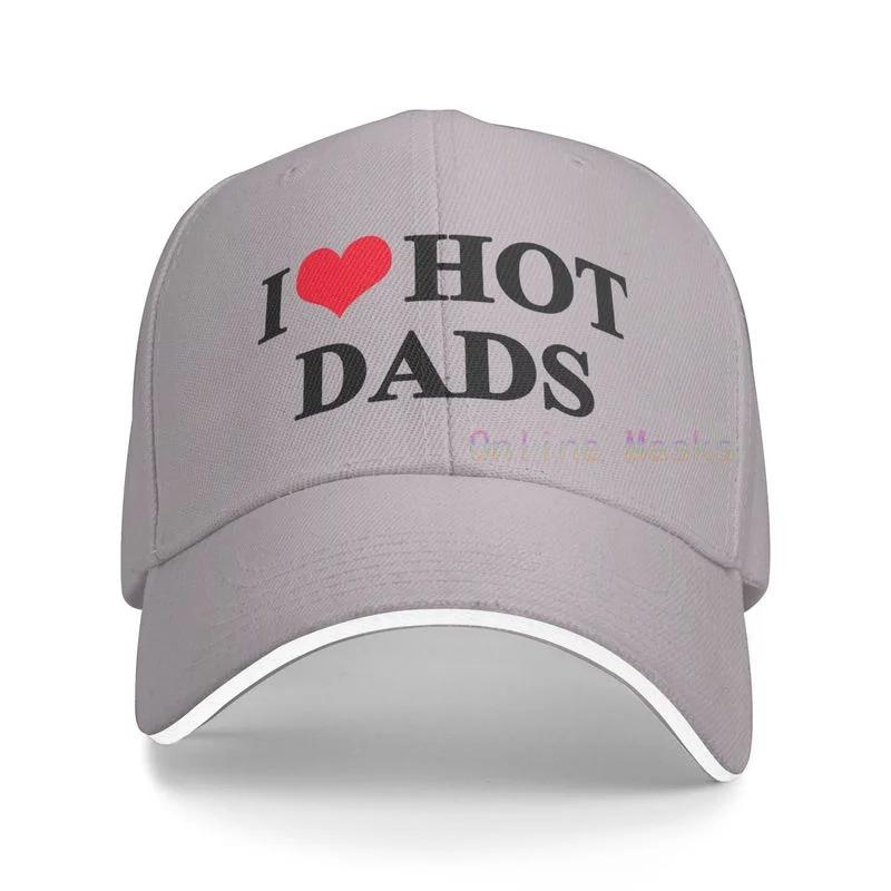 I Love Hot Moms Bucket Hat Unisex Adult I Heart Hot Moms Adjustable Baseball Cap Gift Hats Mesh Trucker Caps Unisex Womens
