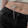 Dainty Butterfly Pendant Multiayer Waist Chain Necklace Elegant Body Chain Party Jewelry Gift