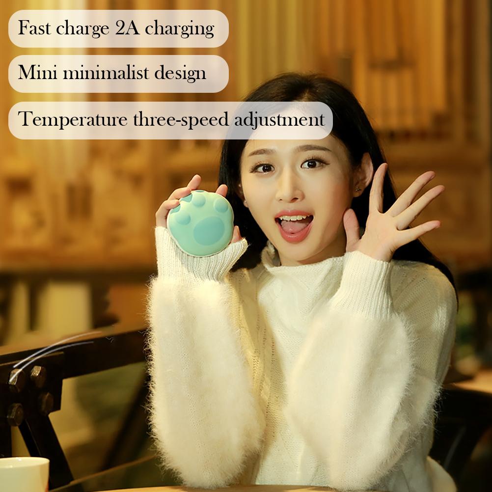 Kreskówkowy Niedźwiedzi Łapa Ogrzewacz do Rąk Grzejnik 5000mAh USB Ładowalny Power Bank Ogrzewacz do Rąk Prezent