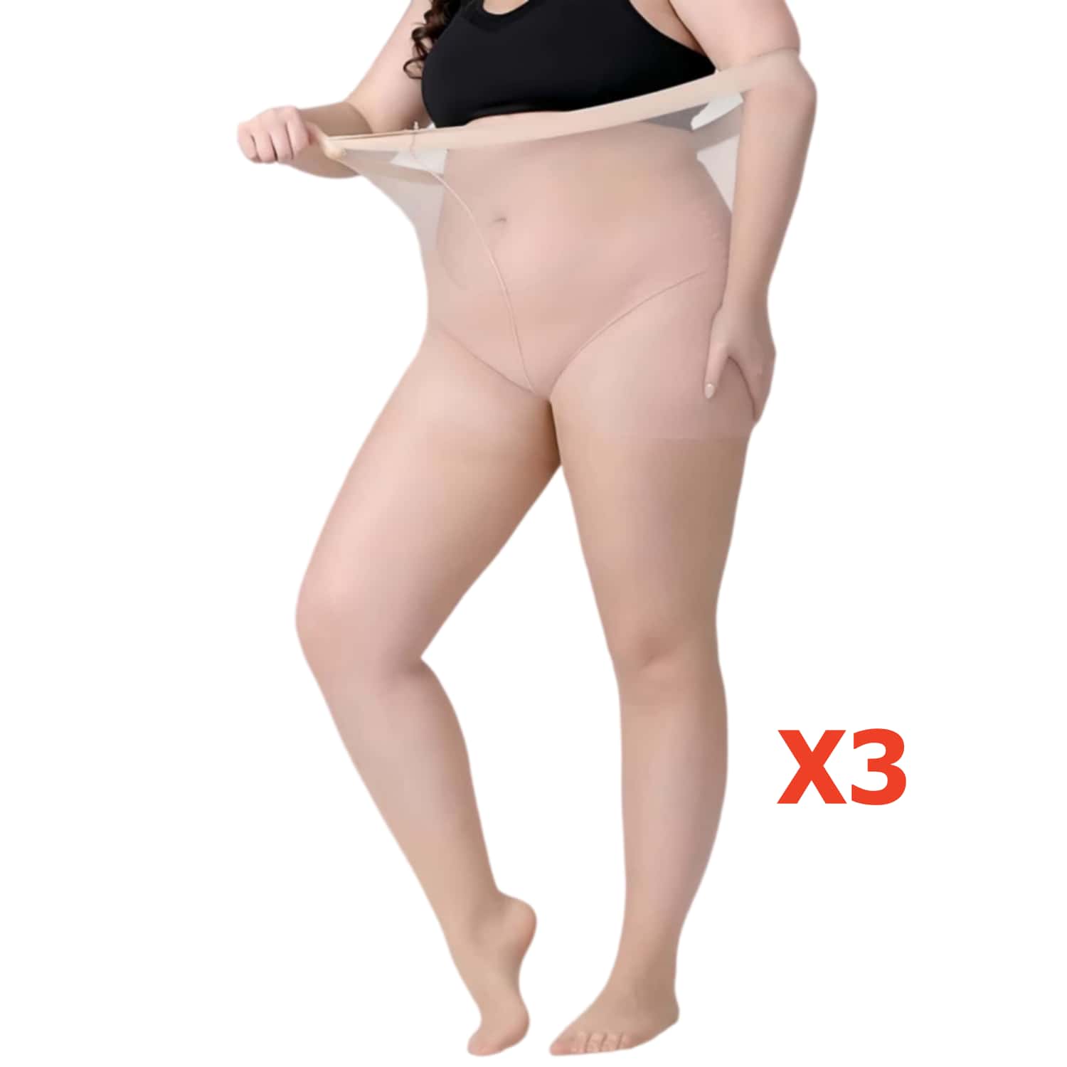 Plus Size Anti Snag Sheer Tights Summer Cool Touch Slimming 15D Pantyhose Stretch Transparent Legwear For Curvy Women S 3XL