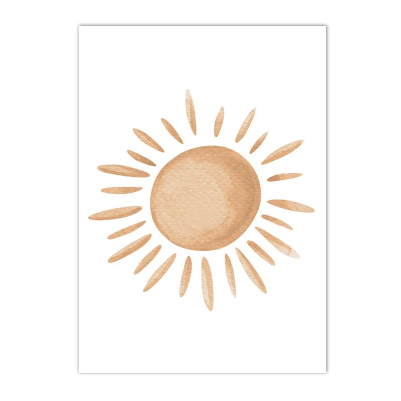 Boho Posters Cartoon Bear Canvas Painting Custom Name Poster Star Rainbow Wall Art Print Nursery Picture Baby Kids Room Decor