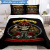 3PCS Guns Roses Fire Logo Bedding Set,Including 1pc Duvet Cover And 2pcs Pillowcases Perfect for Bedroom, Dormitory, Fan Christmas gift