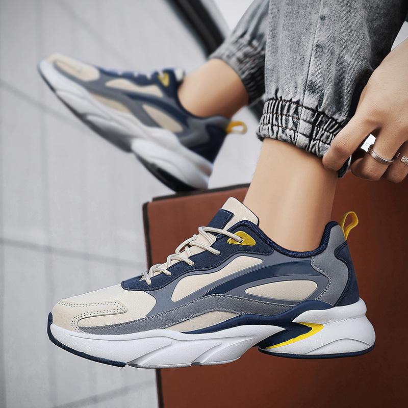 Men's comfortable outdoor four season casual breathable fashion sneakers light soft-sole speed running shoes racing sports shoes