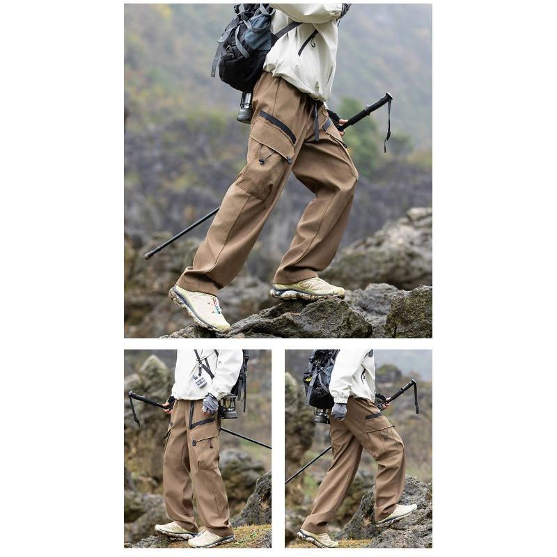 Mens Loose Straight Multi Pocket Casual Outdoor Work Cargo Pants